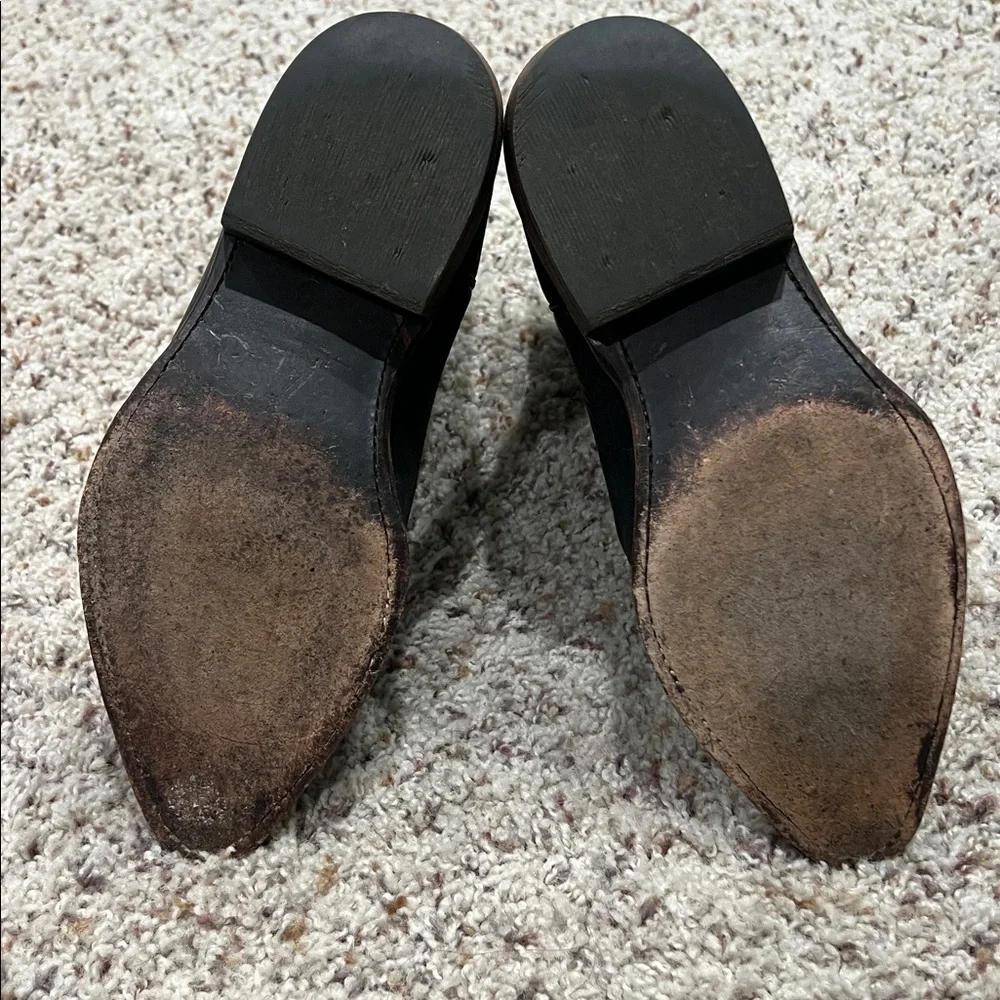 Frye Black Leather Ankle Cowboy Boots - Picture 10 of 10